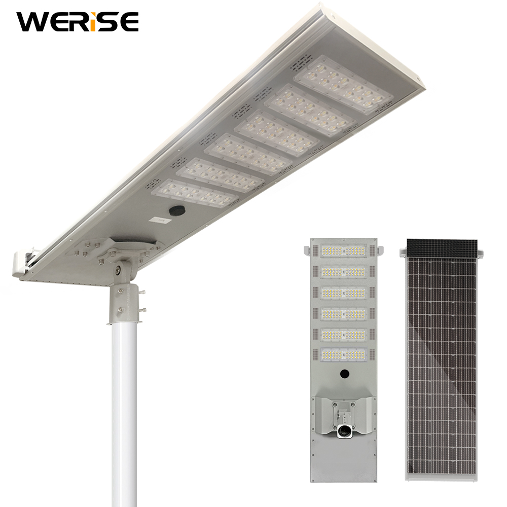 WERISE Energy Saving Outdoor Lighting Waterproof Ip65 Smd 100w 200w 300w Integrated All in One Solar Led Street Light