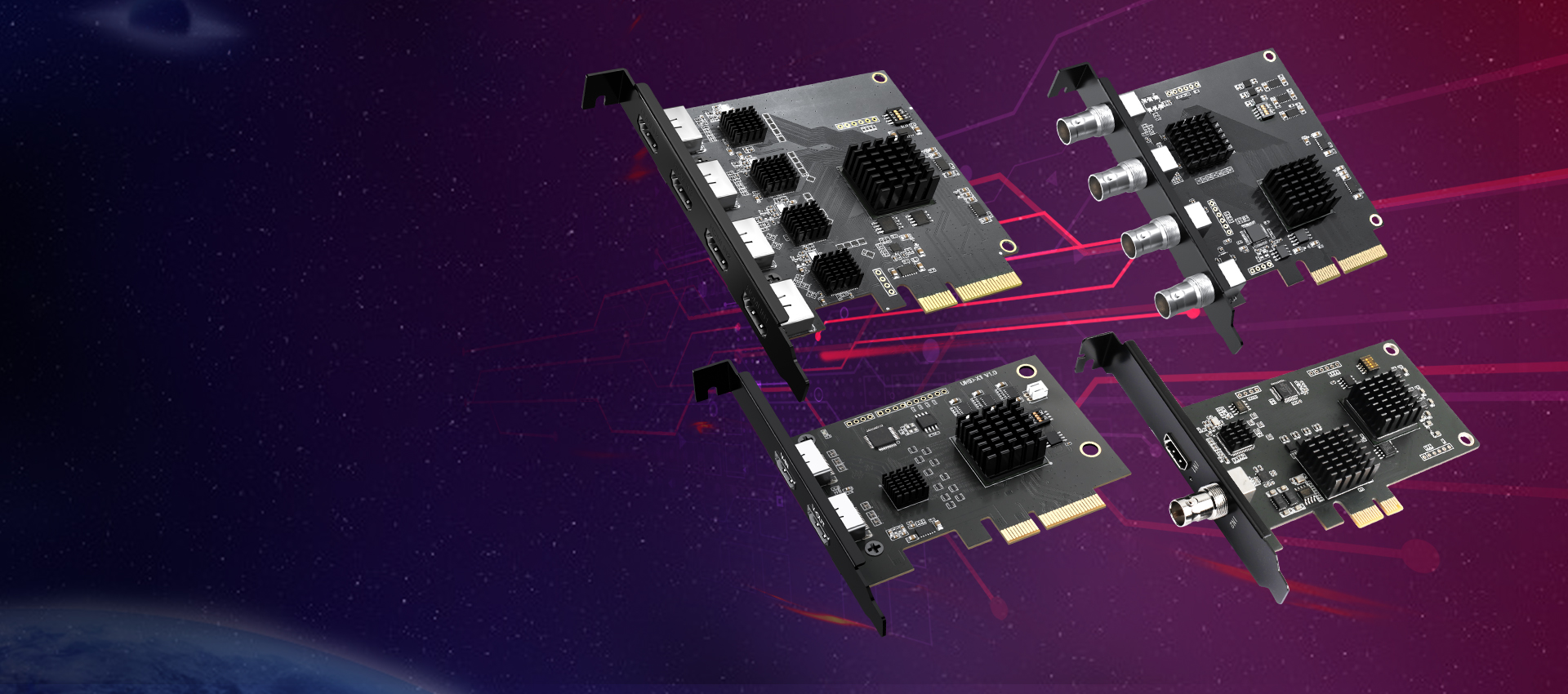 Four different types of capture cards