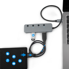 4 Port 5Gbps Key Switch USB 3.0 Hub