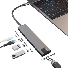 5 in 1 Type C 4k60Hz Dock Station Multi Ports Converter