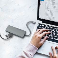 9 in 1 Portable Single Wire Type C Dock Station With HDMI®/LAN