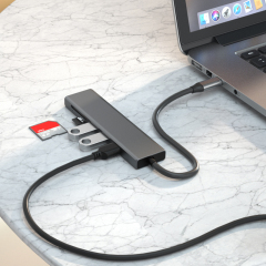 3 Port 5Gbps Rate Data USB 3.0 Hub With Card Reader