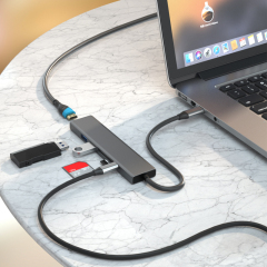 5 in 1 Single Wire Portable Type C Port Cap Dock Station With HDMI®