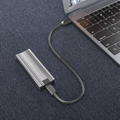 Dual Protocols Portable M.2 SSD Enclosure Up To 4TB