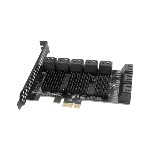 16 Port SATA III Storage Expansion PCIe Card building data matrix