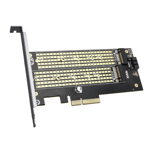 双协议 M.2 NVME(PCIe & SATA) SSD 存储适配器 PCIe 卡