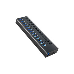 13 Port 5Gbps Rate 60W Powered USB 3.0 Hub (ABS)