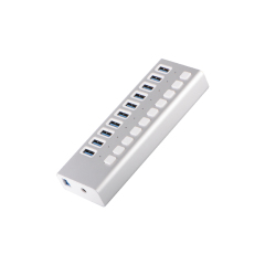 10 Port 5Gbps Rate 48W Powered USB 3.0 Hub (ABS)