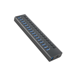 16 Port 5Gbps Rate 90W Powered USB 3.0 Hub (ABS)