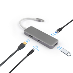 5 in 1 Single Wire Portable Type C Dock Station With HDMI®