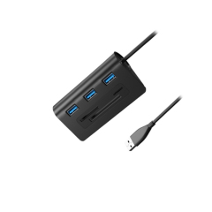 3 Port 5Gbps Rate Data USB 3.0 Hub With Card Reader