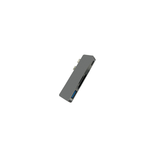 迷你型5Gbps速率带读卡器的双USB-C接口扩展坞