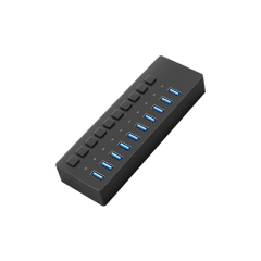 10 Port 5Gbps Rate 48W Powered USB 3.0 Hub (ABS)