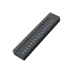 16 Port 5Gbps Rate 90W Powered USB 3.0 Hub (ABS)
