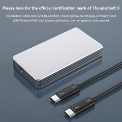 40Gbps Thunderbolt 3 USB4 M.2 NVME SSD Enclosure