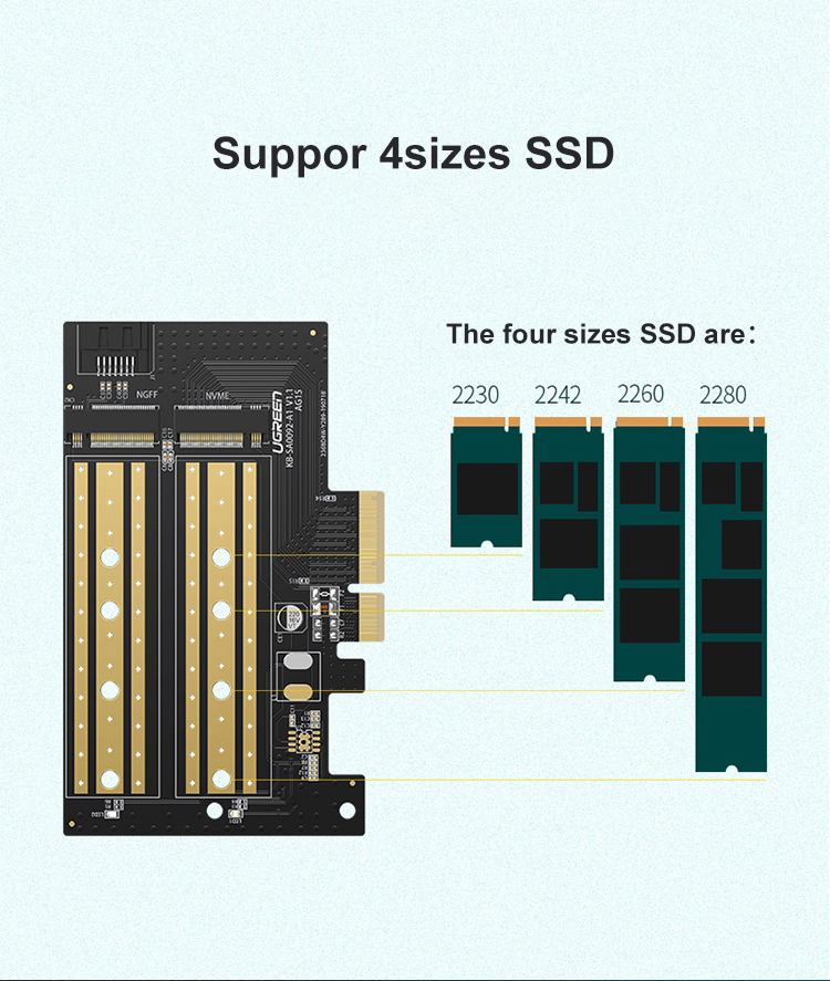 m 2 ssd pcie adapter