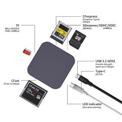 6-in-1 high-speed card reader