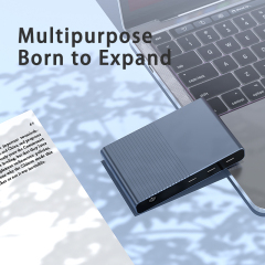 5-in-1 Thunderbolt 4 USB C Docking Station with dual monitors