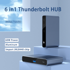 5-in-1 Thunderbolt 4 USB C Docking Station with dual monitors