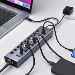5Gbps Rate 3 Kinds Of Interfaces 60W Powered USB HUB