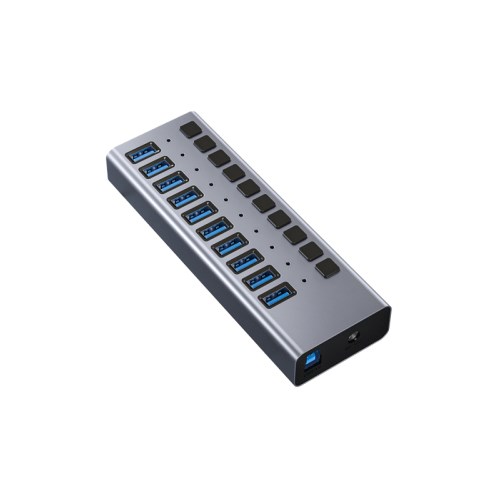 10 Ports USB 3.0 Hub with Individual On/Off Switches Splitter