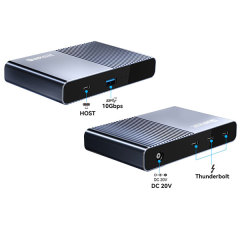 5-in-1 Thunderbolt 4 USB C Docking Station with dual monitors
