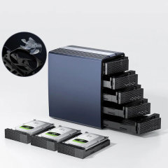 5 Bay External Array 2.5/3.5 Inch USB to SATA HDD RAID Case