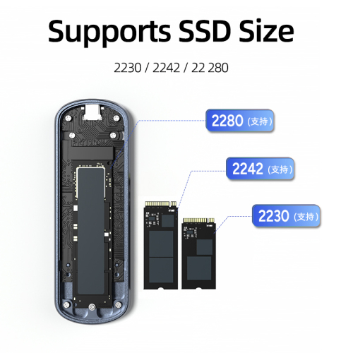 Fingerprint lock 10Gbps USB C M.2 SSD Enclosure