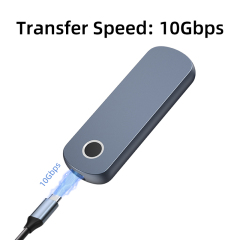 Fingerprint lock 10Gbps USB C M.2 SSD Enclosure