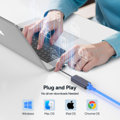 USB A/C to Ethernet Adapter 5Gbps Gigabit Ethernet Network Adapter