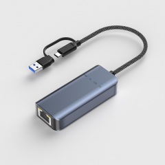 USB A/C to Ethernet Adapter 5Gbps Gigabit Ethernet Network Adapter