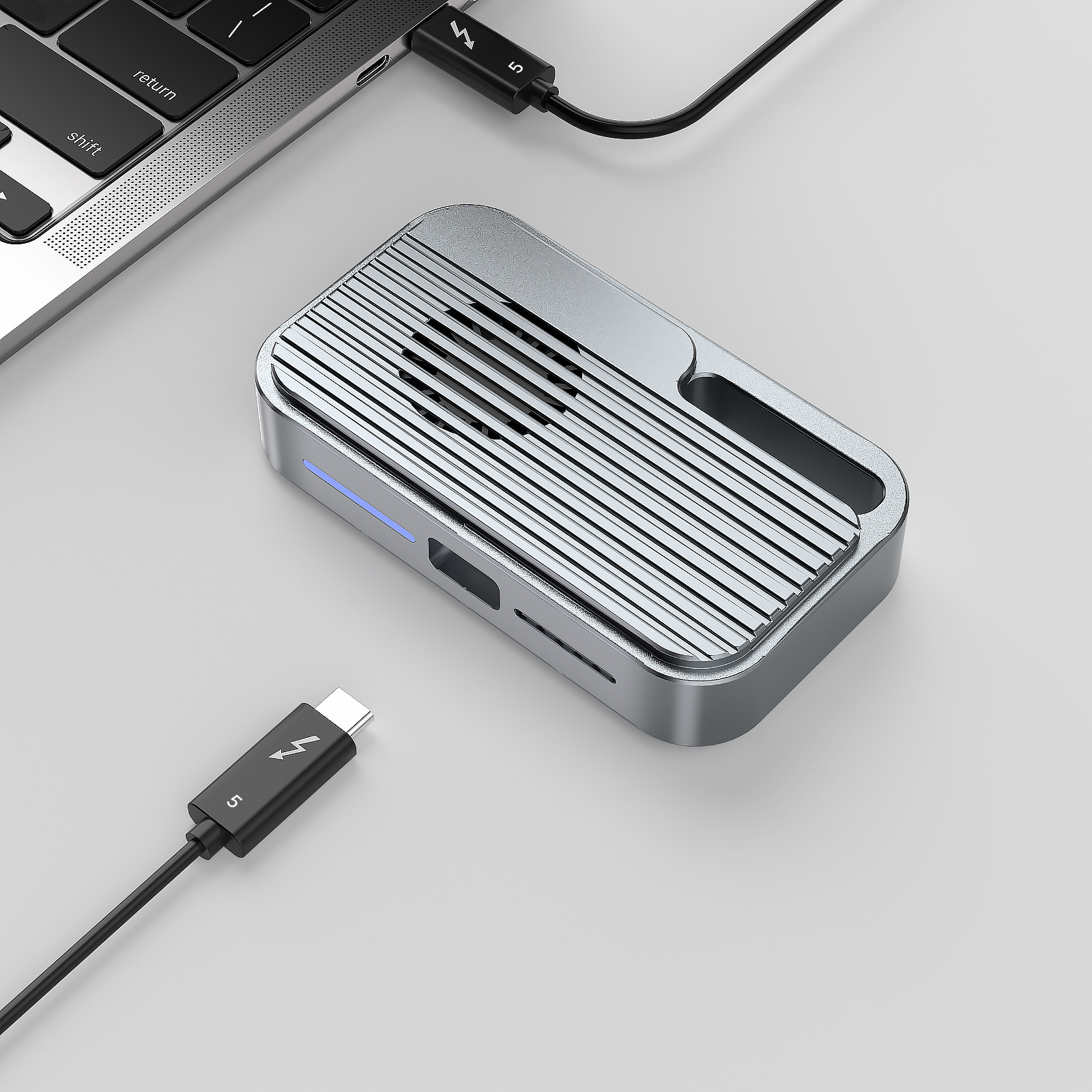 80Gbps M.2 NVMe Thunderbolt 5 SSD Enclosure