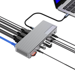 Intel JHL8440 thunderbolt4 20 in 1 docking station with 3 HDMI ports 3 Displayport