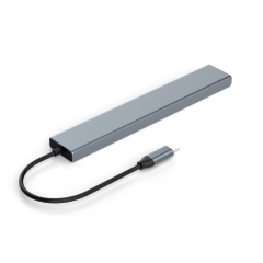 7-in-1 USB-C Hub with dual HDMI 4K@60Hz output, 100W PD charging and a Gigabit Ethernet port