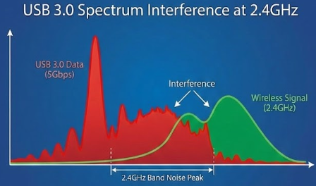 USB 3.0 Spectrum Interference with 2.4GHz Wireless Signals
