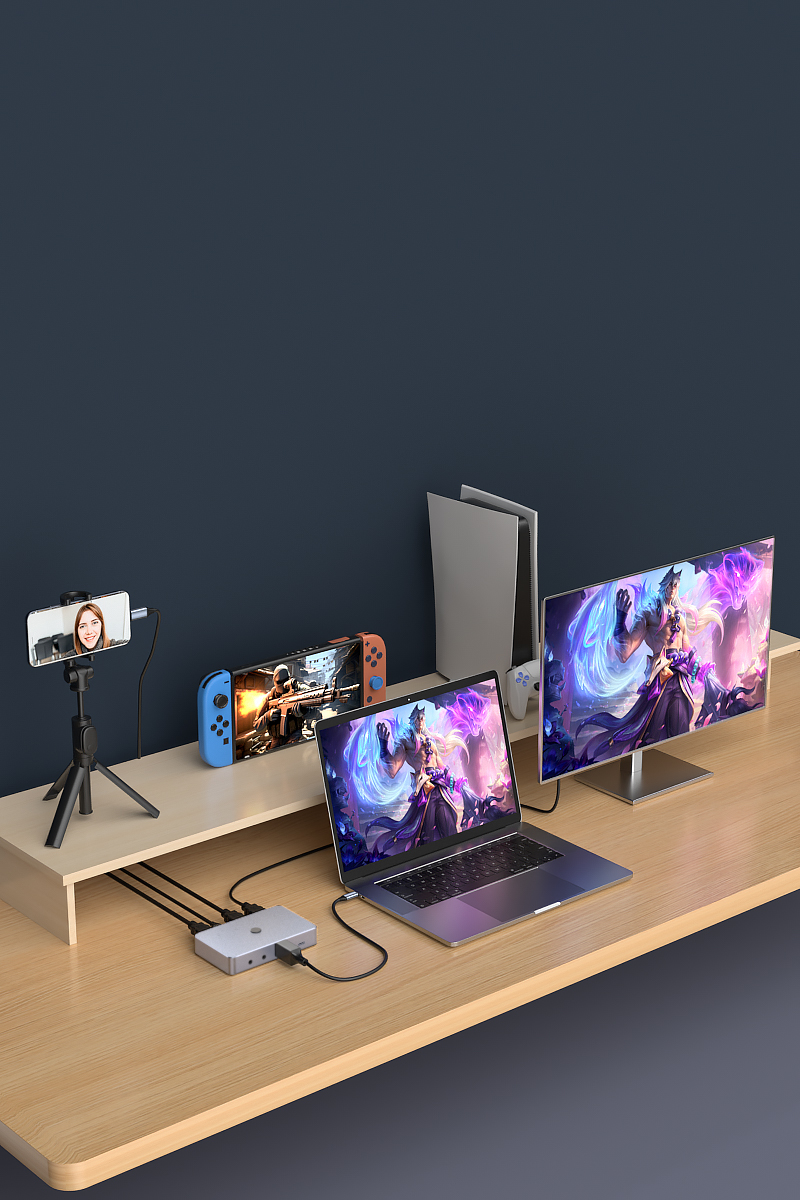 Demonstration diagram of the three-in-one video capture card operating at full capacity