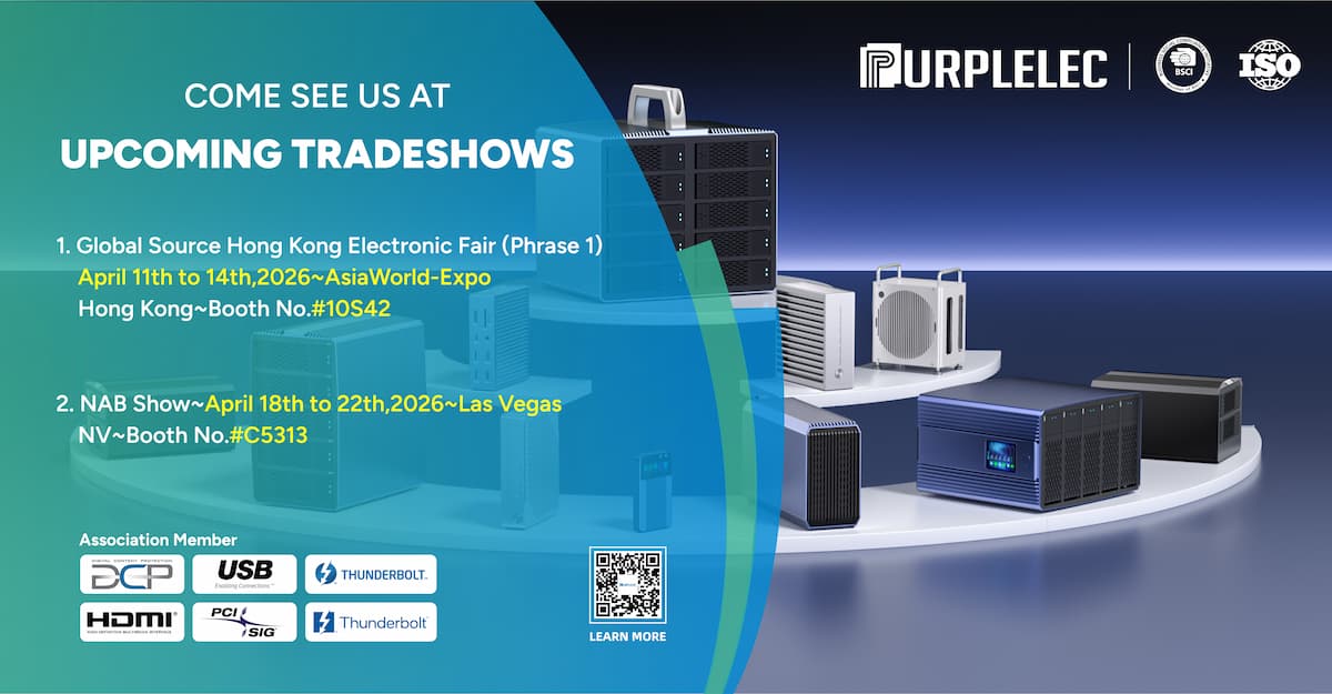 PURPLELEC 2026 Exhibitions: Global Sources HK & NAB Show