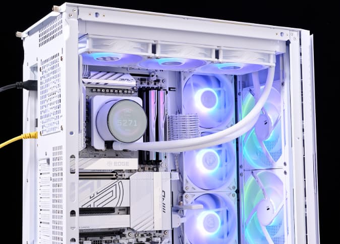 Water-cooled computer case