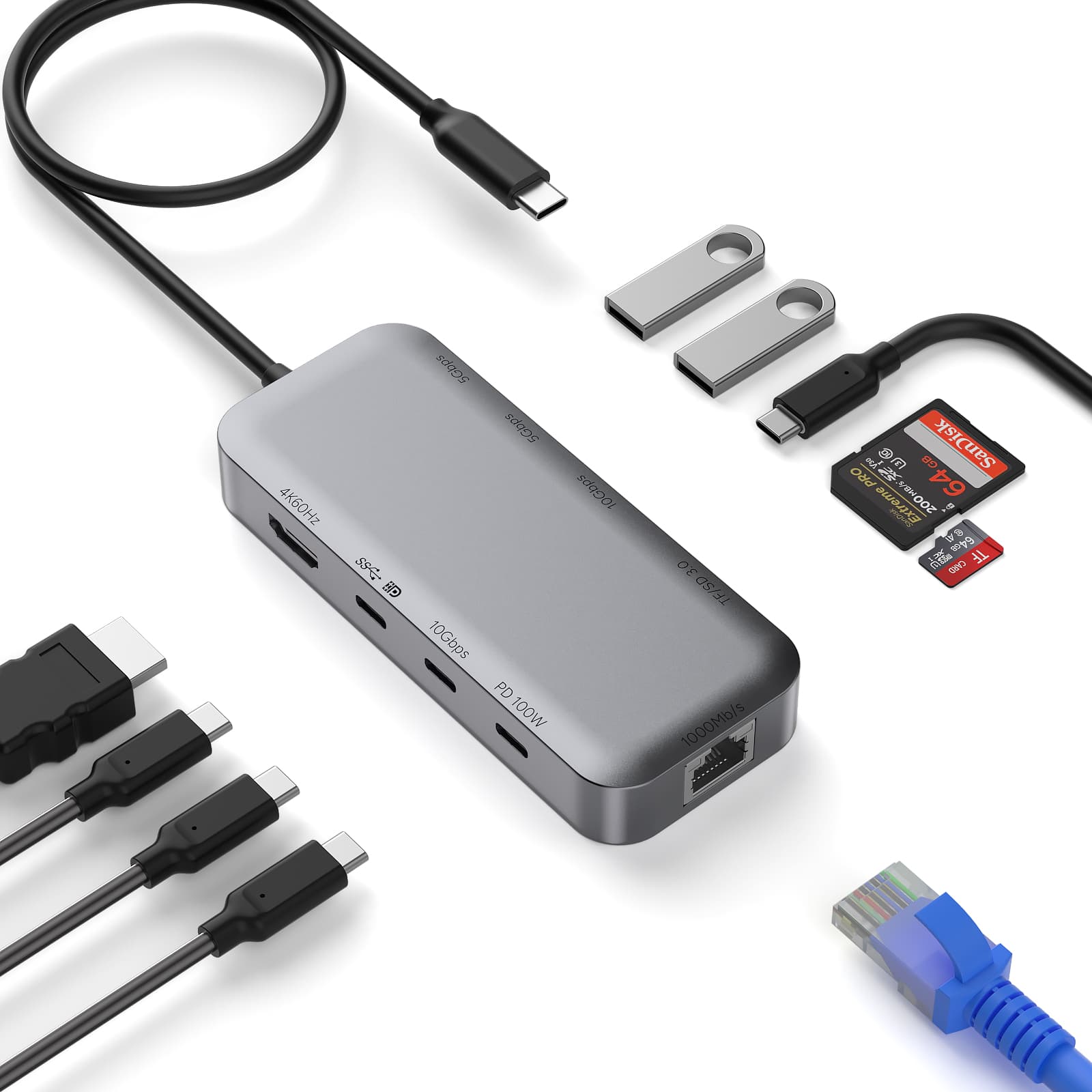 10 in 1 USB C Docking Station