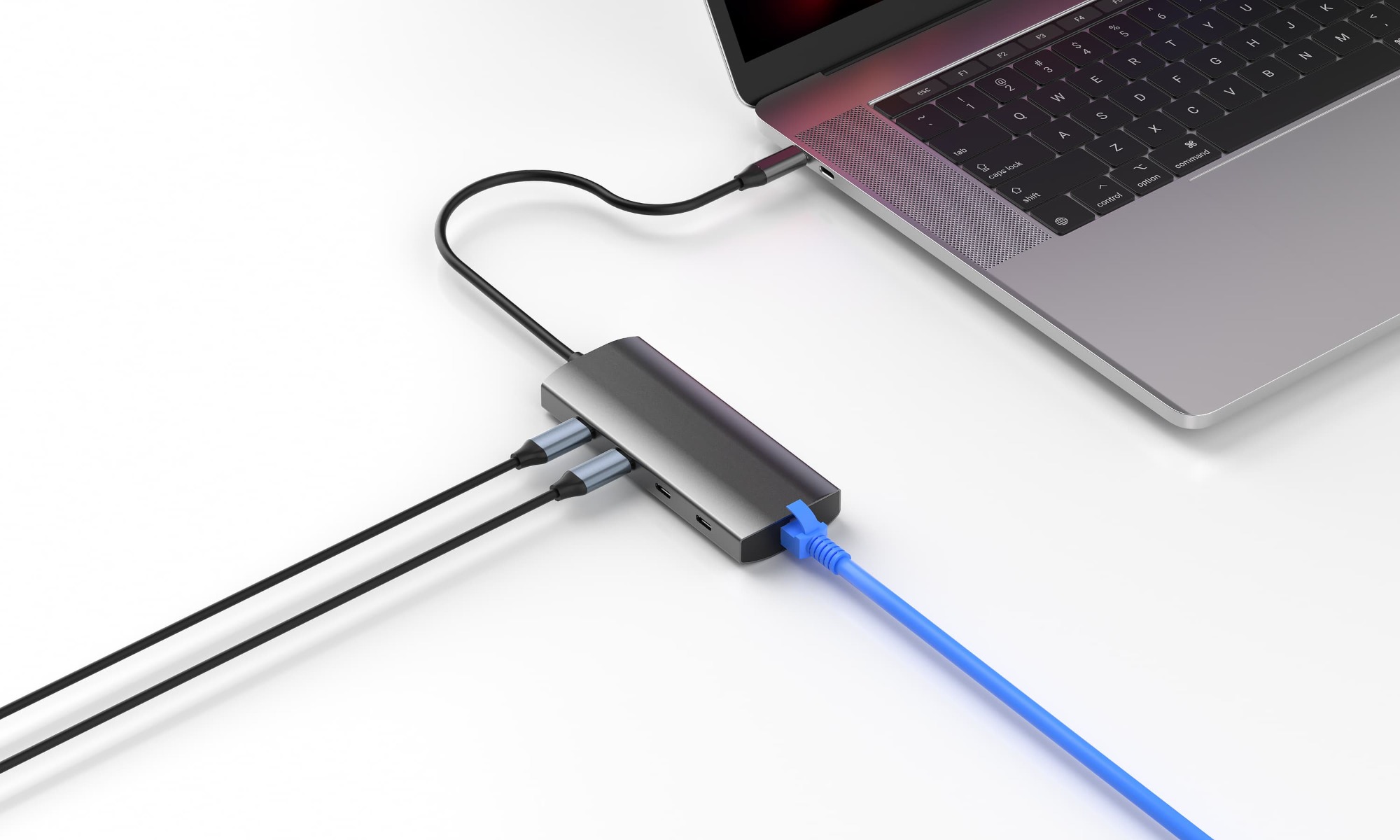 9合一 USB-C 扩展坞 双视频 4K@60Hz 全接口 10Gbps