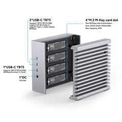 Thunderbolt 5 80Gbps 4-Bay M.2 SSD Enclosure