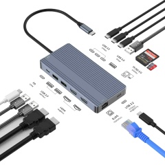 14-in-1 USB-C 3.2 Gen2 Docking Station with Triple 4K Display 100W PD & Gigabit Ethernet