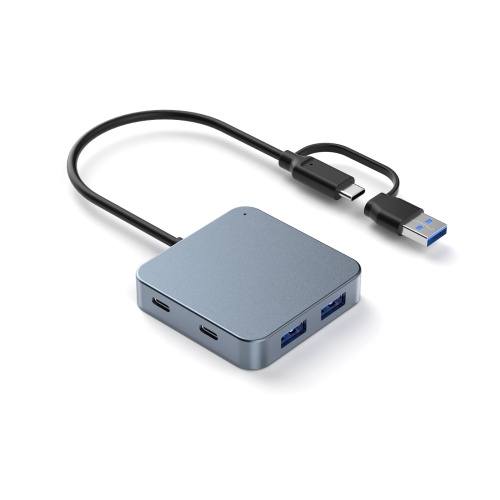 6-in-1 USB-C Hub 3×USB-A & 2×USB-C & PD Input | 5Gbps
