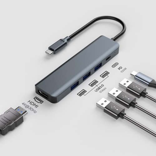 5-in-1 USB-C Docking Station with 4K HDMI & 100W PD