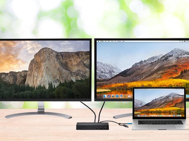 一个 DisplayLink 扩展坞连接2个显示器