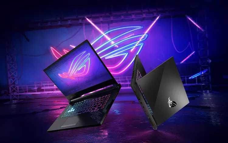 Two ROG gaming laptops