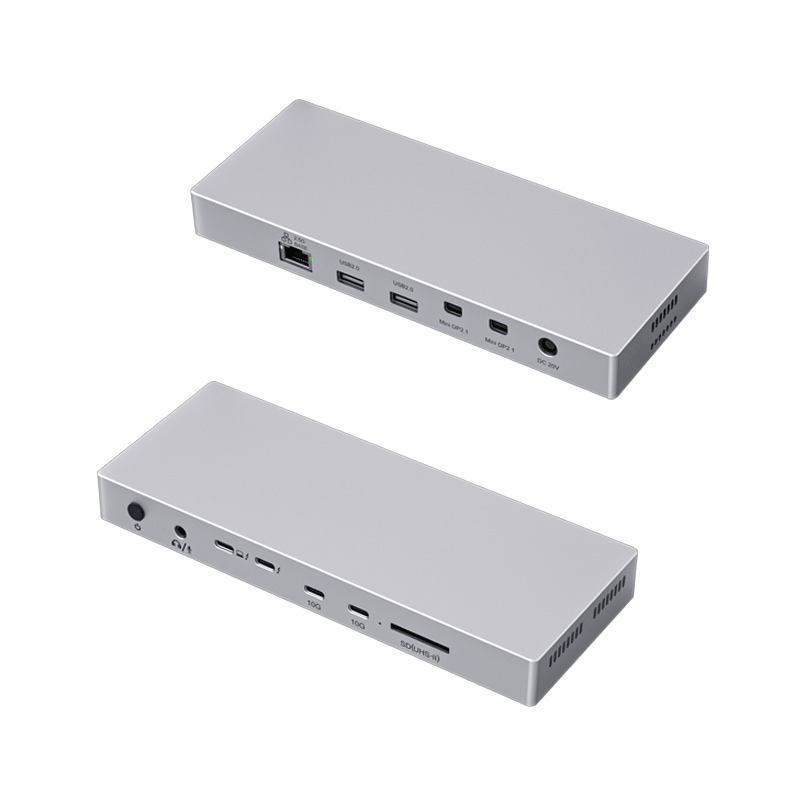 14 in 1 Thunderbolt 5 Docking Station Intel Certification 80Gbps Mini DP 2.1 8K@60Hz