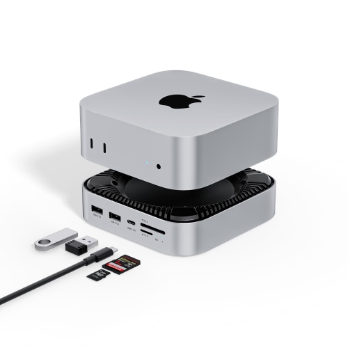 Mac Mini M4 Docking Station: 9-in-1 Hub with M.2 SSD Slot