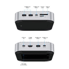 Mac Mini M4 Docking Station: 9-in-1 Hub with M.2 SSD Slot
