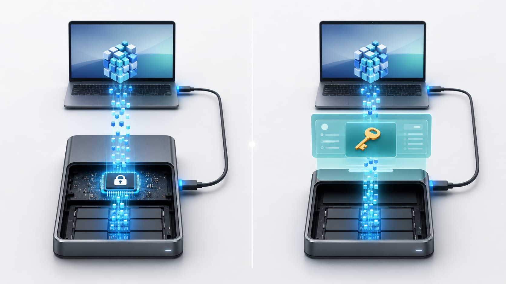How hardware encryption and software encryption work in SSD storage security
